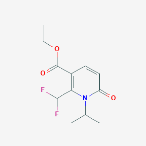 molecular formula C12H15F2NO3 B15229993 Ethyl 2-(difluoromethyl)-1-isopropyl-6-oxo-1,6-dihydropyridine-3-carboxylate 