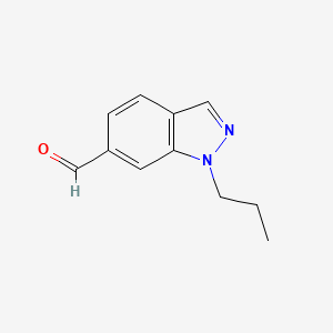 molecular formula C11H12N2O B15229995 1-propyl-1H-indazole-6-carbaldehyde 