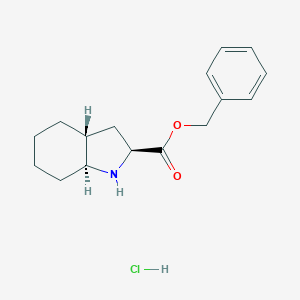molecular formula C16H22ClNO2 B152300 Benzyl (2S,3aR,7aS)-octahydroindole-2-carboxylate hydrochloride CAS No. 145641-35-6