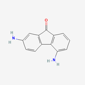 molecular formula C13H10N2O B15230002 2,5-Diamino-9H-fluoren-9-one 