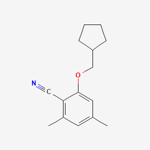 2-(Cyclopentylmethoxy)-4,6-dimethylbenzonitrile