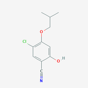 molecular formula C11H12ClNO2 B15230052 5-Chloro-2-hydroxy-4-isobutoxybenzonitrile 