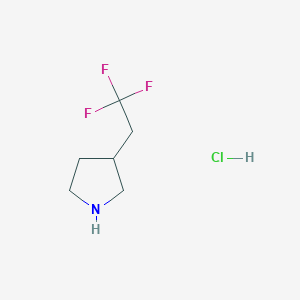 molecular formula C6H11ClF3N B1523007 3-(2,2,2-Trifluoroethyl)pyrrolidine hydrochloride CAS No. 1269152-60-4