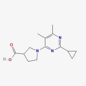 1-(2-Cyclopropyl-5,6-dimethylpyrimidin-4-yl)pyrrolidine-3-carboxylic acid