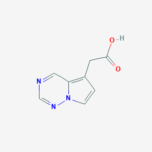 molecular formula C8H7N3O2 B15230085 2-(Pyrrolo[2,1-f][1,2,4]triazin-5-yl)acetic acid 