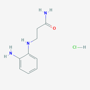 molecular formula C9H14ClN3O B1523009 3-[(2-Aminophenyl)amino]propanamide hydrochloride CAS No. 1258650-84-8