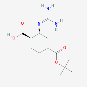 molecular formula C13H23N3O4 B15230094 4-Trans-[(boc)2-guanidino]cyclohexanecarboxylicacid 