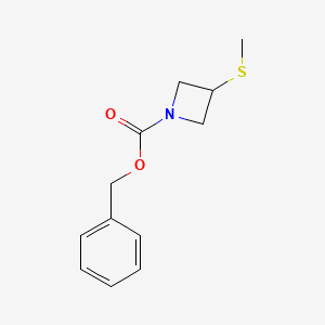 molecular formula C12H15NO2S B15230101 Benzyl3-(methylsulfanyl)azetidine-1-carboxylate 