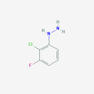 molecular formula C6H6ClFN2 B15230108 (2-Chloro-3-fluorophenyl)hydrazine 