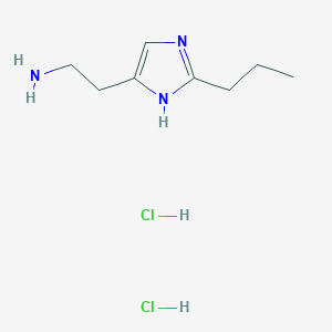 molecular formula C8H17Cl2N3 B15230123 2-(2-Propyl-1H-imidazol-4-yl)ethanamine dihydrochloride 