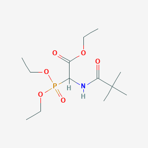 molecular formula C13H26NO6P B15230129 Ethyl 2-(diethoxyphosphoryl)-2-pivalamidoacetate 