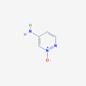 molecular formula C4H5N3O B15230149 5-Aminopyridazine 1-oxide 