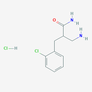 3-Amino-2-[(2-chlorophenyl)methyl]propanamide hydrochloride