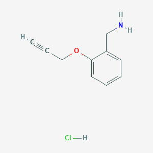 molecular formula C10H12ClNO B1523018 [2-(Prop-2-yn-1-yloxy)phenyl]methanamine hydrochloride CAS No. 1269152-67-1