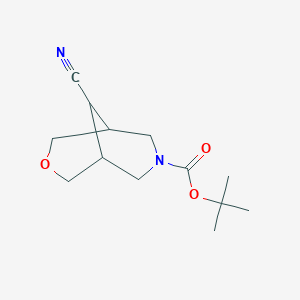 molecular formula C13H20N2O3 B15230189 Tert-butyl 9-cyano-3-oxa-7-azabicyclo[3.3.1]nonane-7-carboxylate 