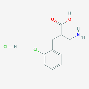 molecular formula C10H13Cl2NO2 B1523019 3-Amino-2-[(2-chlorophenyl)methyl]propanoic acid hydrochloride CAS No. 1258640-62-8