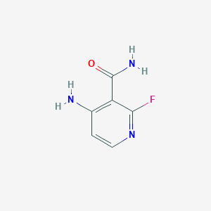 molecular formula C6H6FN3O B15230226 4-Amino-2-fluoronicotinamide 