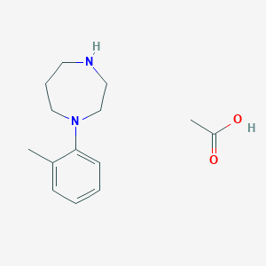 molecular formula C14H22N2O2 B1523025 1-(2-Methylphenyl)-1,4-diazepane acetate CAS No. 1185429-26-8