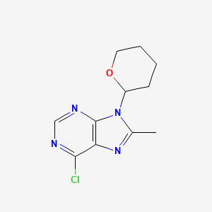 6-Chloro-8-methyl-9-(tetrahydro-2H-pyran-2-yl)-9H-purine