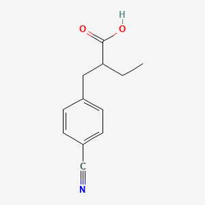 molecular formula C12H13NO2 B15230274 2-(4-Cyanobenzyl)butanoic acid 