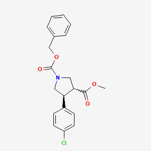 trans-1-Benzyl3-methyl4-(4-chlorophenyl)pyrrolidine-1,3-dicarboxylate