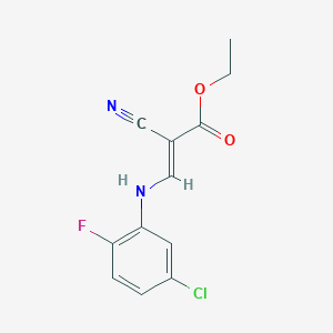 Ethyl 3-[(5-chloro-2-fluorophenyl)amino]-2-cyanoprop-2-enoate