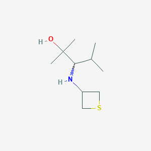 molecular formula C10H21NOS B15230321 (S)-2,4-Dimethyl-3-(thietan-3-ylamino)pentan-2-ol 