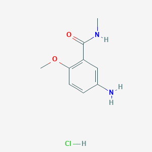molecular formula C9H13ClN2O2 B1523033 5-Amino-2-methoxy-N-methylbenzamide hydrochloride CAS No. 194025-87-1