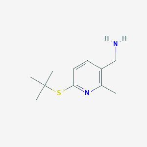 molecular formula C11H18N2S B15230338 (6-(tert-Butylthio)-2-methylpyridin-3-yl)methanamine 