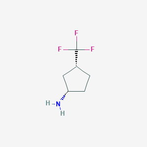 molecular formula C6H10F3N B15230346 (1S,3R)-3-(Trifluoromethyl)cyclopentan-1-amine 