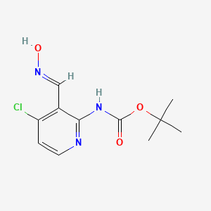 molecular formula C11H14ClN3O3 B1523036 (E)-叔丁基 4-氯-3-((羟亚氨基)甲基)-吡啶-2-基氨基甲酸酯 CAS No. 1228670-07-2