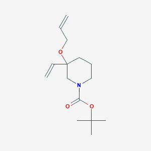 molecular formula C15H25NO3 B1523039 Tert-butyl 3-(allyloxy)-3-vinylpiperidine-1-carboxylate CAS No. 1065075-83-3