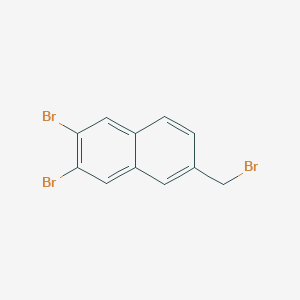 molecular formula C11H7Br3 B15230450 2,3-Dibromo-6-(bromomethyl)naphthalene 