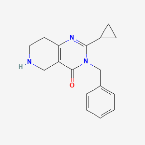 molecular formula C17H19N3O B15230458 3-Benzyl-2-cyclopropyl-5,6,7,8-tetrahydropyrido[4,3-d]pyrimidin-4(3H)-one 