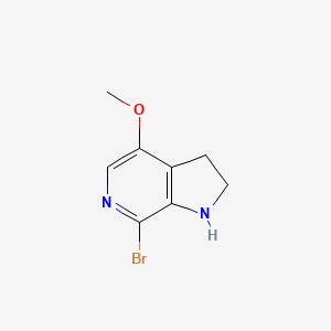 molecular formula C8H9BrN2O B15230459 7-Bromo-4-methoxy-2,3-dihydro-1H-pyrrolo[2,3-c]pyridine 