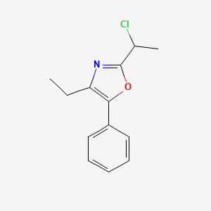 molecular formula C13H14ClNO B1523047 2-(1-Chloroethyl)-4-ethyl-5-phenyl-1,3-oxazole CAS No. 1094382-58-7