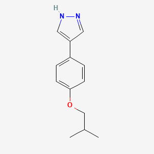 molecular formula C13H16N2O B15230520 4-(4-Isobutoxyphenyl)-1H-pyrazole 