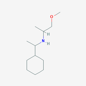 molecular formula C12H25NO B15230554 N-(1-cyclohexylethyl)-1-methoxypropan-2-amine 