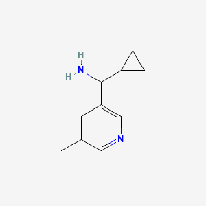 molecular formula C10H14N2 B15230577 Cyclopropyl(5-methylpyridin-3-yl)methanamine 