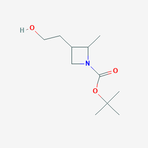 Tert-butyl3-(2-hydroxyethyl)-2-methylazetidine-1-carboxylate