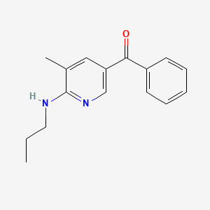 molecular formula C16H18N2O B15230659 (5-Methyl-6-(propylamino)pyridin-3-yl)(phenyl)methanone 