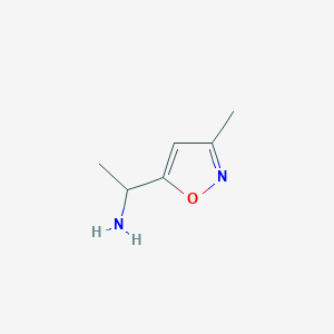 molecular formula C6H10N2O B15230676 1-(3-Methyl-1,2-oxazol-5-yl)ethan-1-amine 