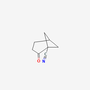 molecular formula C8H9NO B15230699 2-Oxobicyclo[3.1.1]heptane-1-carbonitrile 