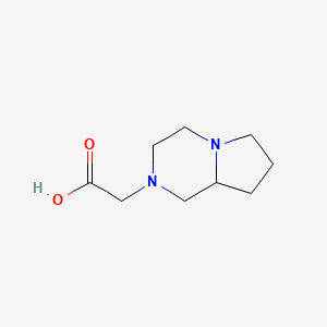 molecular formula C9H16N2O2 B15230728 2-(Hexahydropyrrolo[1,2-a]pyrazin-2(1H)-yl)aceticacid 