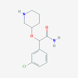 2-(3-Chlorophenyl)-2-(piperidin-3-yloxy)acetamide