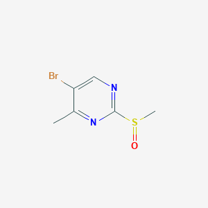 molecular formula C6H7BrN2OS B15230751 5-Bromo-4-methyl-2-(methylsulfinyl)pyrimidine 