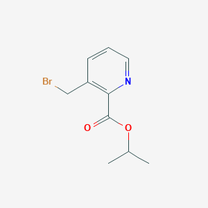 molecular formula C10H12BrNO2 B15230762 Isopropyl 3-(bromomethyl)picolinate 