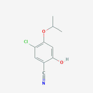 molecular formula C10H10ClNO2 B15230765 5-Chloro-2-hydroxy-4-isopropoxybenzonitrile 