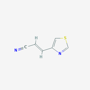 molecular formula C6H4N2S B15230774 (E)-3-(Thiazol-4-yl)acrylonitrile CAS No. 111601-01-5