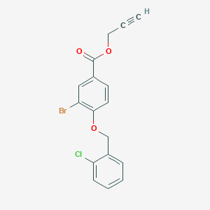 Prop-2-yn-1-yl 3-bromo-4-((2-chlorobenzyl)oxy)benzoate